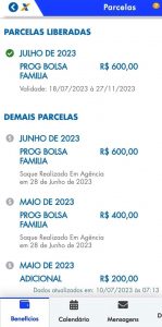 Valores Bolsa Família